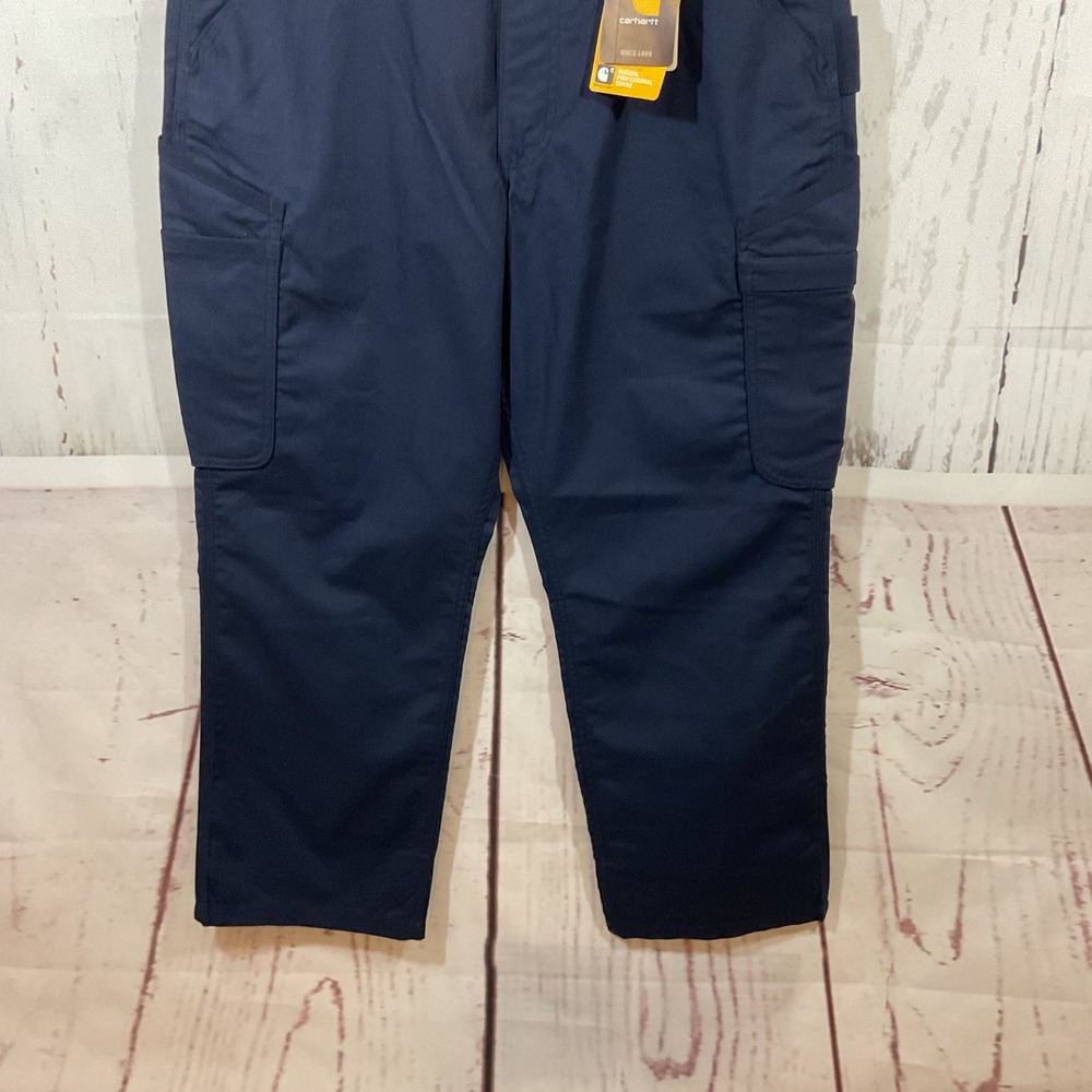 Carhartt Men's Rugged Professional Series Cargo Pants 34x30 Navy Loose Fit Work - Picture 5 of 14